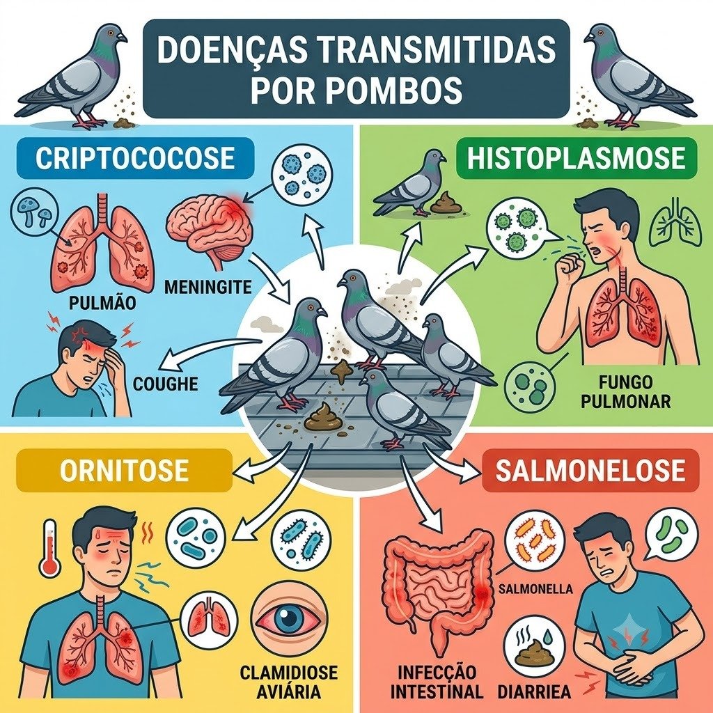 Doenças transmitidas por pombos em Barra Bonita