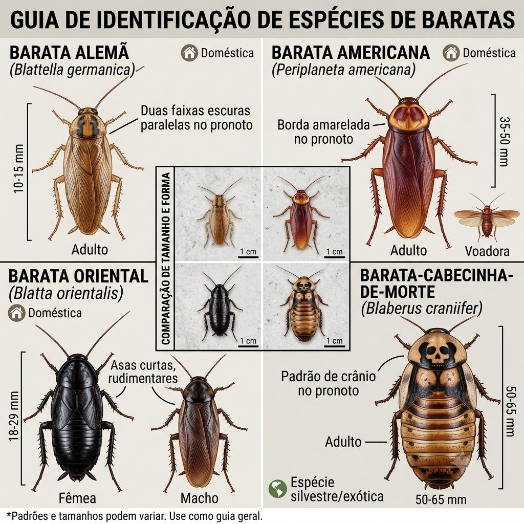 Espécies de Baratas no Brasil e Barra Bonita