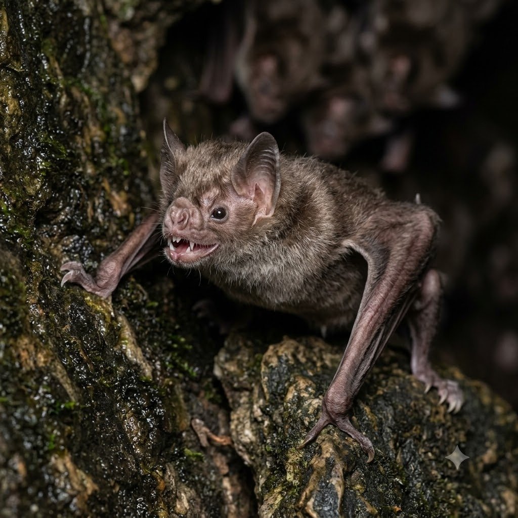 Qual morcego é mais perigoso em Barra Bonita - Morcego-Vampiro-Comum Desmodus rotundus